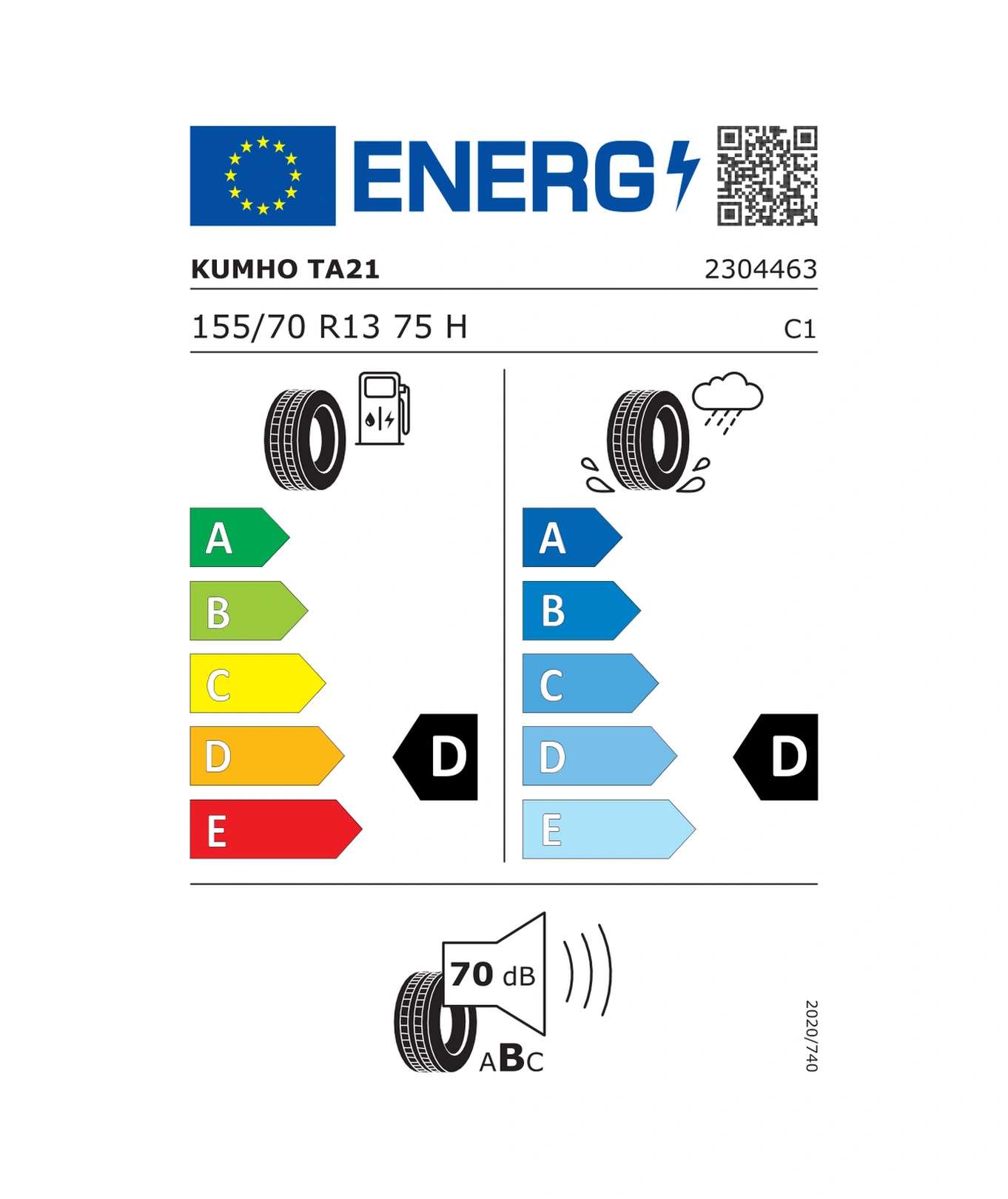 Kumho 155/70R13 75H Solus Ta21 Yaz Lastiği 2025