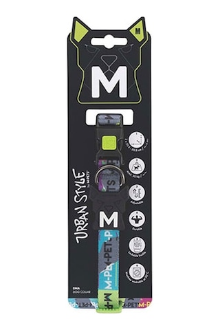 M-pets Urban Style Dna Köpek Boyun Tasması Medium 30,5x50,8 Cm 244-58057.03 Çok Renkli