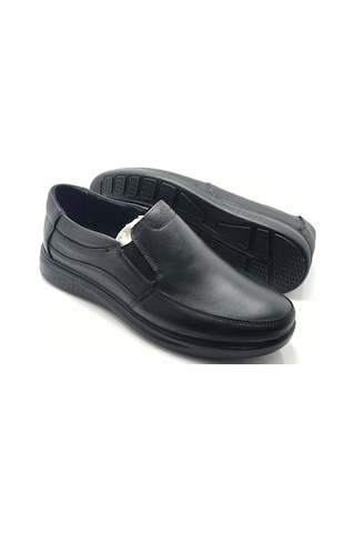 Hakiki Deri Klasik Mevsimlik Baba Ayakkabısı (476339489) Siyah
