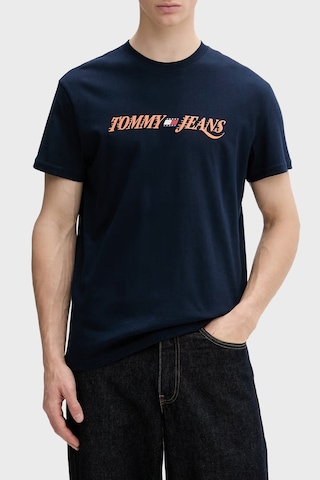 Tommy Jeans Logolu Pamuklu Regular Fit Bisiklet Yaka T Shirt Erkek T Shirt Dm0dm22548 C1g Lacivert