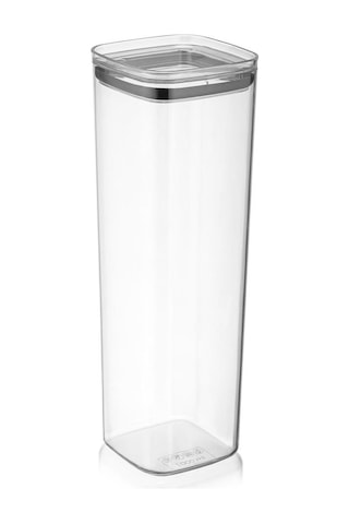 Geseus Uzun Kare Hava Geçirmez Erzak Saklama Kabı 6 Adet 3100 Ml ŞEffaf