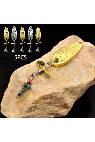 Homyl 5 Adet Fly Fishing Sinekler 5g-payetler-55x12.7mm