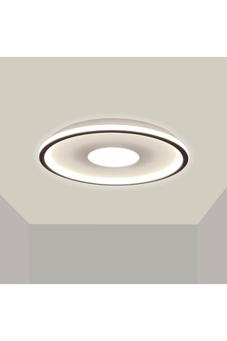 Tavan Led Avize Plafonia Orta Işıklı 60cm Siyah - Sarı