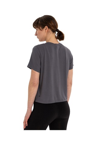 Inguz Modal Bisiklet Yaka Basic Yoga T-shirt Gri