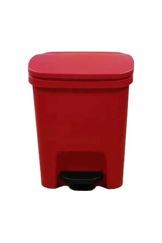 Dancemonkey 10l Kapaklı Mutfak Tuvalet Kova, Ayakla Çalıştır, Sessiz, Kırmızı Kırmızı