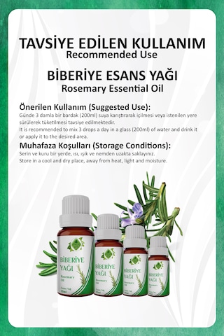 Biberiye Yağı Rosemary Essential Oil 10 Ml.