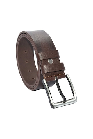 Süzer Deri Kahverengi Hakiki Deri Düz Renk 4.5 Cm.lik Spor Kemer - Tek Katmanlı Manda Derisi - 509-düz-21sb 001