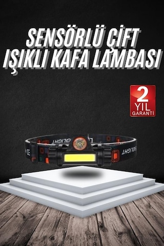 Kafa Lambası Çalışma Işığı Süper Parlak Mıknatıslı Lityum Lion Pilli Tkn3tgsqık1ıas4talu Çok Renkli