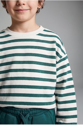 Defacto Oversize Bisiklet Yaka Çizgili Sweatshirt Erkek Bebek I4401a526wngn1116 Yeşil-gn1116