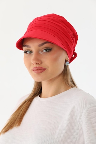 Elif İç Giyim Safari Bağlamalı Kırmızı Siperli Bandana Vizör Kırmızı