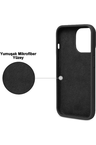 İphone Uyumlu 14 Pro Max Menekşe Mor Silikon Kılıf Leke Tutmaz Içi Süet