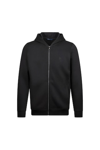 Hatemoğlu Siyah Regular Fit Pamuklu Tam Fermuarlı Kapüşonlu Sweatshirt 35183024a002 002 1852630 Siyah