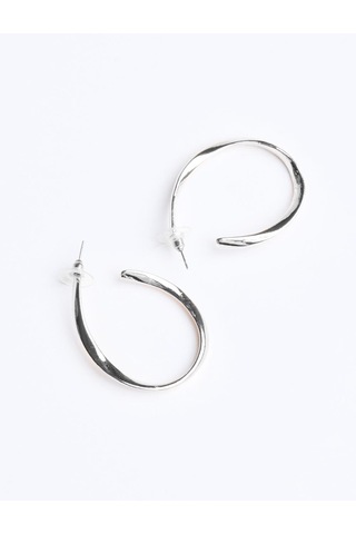 Jimmy Key Jimmy Key Gümüş Rengi İnce Yarım Halka Küpe 6sw436595161