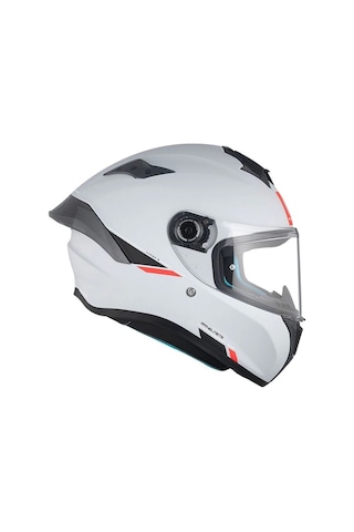 Mt Helmets Targo S Solid Kapalı Motorsiklet Kaskı Mat Beyaz