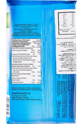 Gullon Vanilya Aromalı Krema Dolgulu Şekersiz Gofret - Sugar Free Wafer 180 Gr 2 Adet