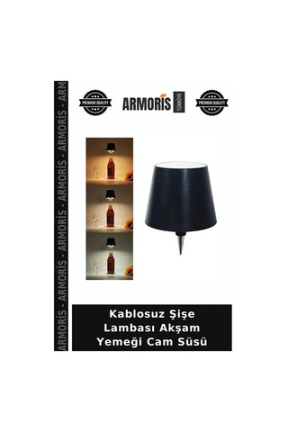 Kablosuz Şişe Lambası Akşam Yemeği Cam Süsü Çok Renkli
