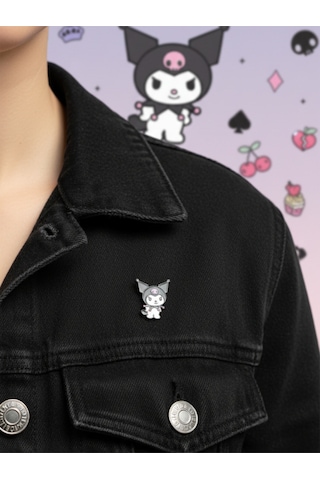 Kuromi & Hello Kitty Lisanslı Yaka Pini