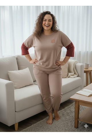 Kadın Bej Eşofman Takımı Bej