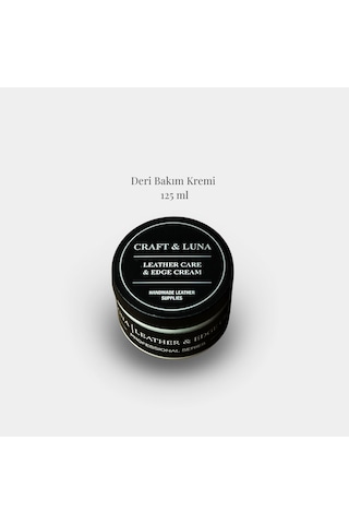 Craft & Luna Deri Bakım Kremi 125 G Cüzdan Kemer Çanta Ayakkabı İçin Besleyici Parlatıcı Deri Koruma Kremi Beyaz