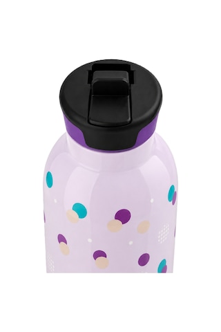 Mamawata Bubbles Pipetli Çocuk Termos Matara 470 Ml Paslanmaz Çelik Sızdırmaz Yalıtımlı Suluk Açık Pembe