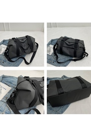 Zcjb Büyük Kapasiteli Su Geçirmez Spor Ve Fitness Çantası Açık Hava Seyahat Bagaj Çantası Mavi Mavi