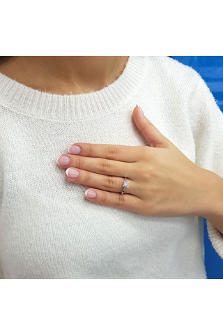 Lova F Renk 0,44 Karat Pırlanta Tektaş Yüzük - HRD Sertifikalı - 1010149