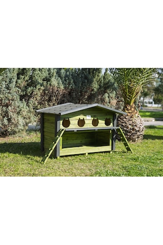 4 Yuvalı Kedi Evi Mamalıklı