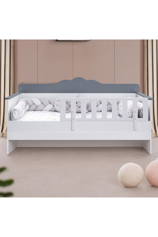 Karyola, Flower Montessori Karyola - Antrasit + 1 Adet Comfort Yatak