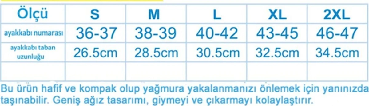 MTS Su Geçirmez Ayakkabı Ve Bot Kılıfı