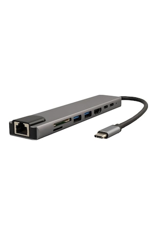 Raca Rc-29630 Type-c 8in1 Hdmı Çok Fonksiyonlu Usb 3.0 Dock Station Macbook - Pc - Playstation - Xbox