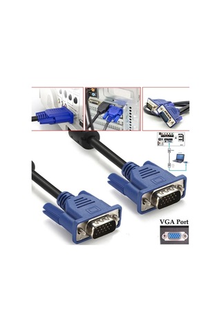 1.5 M VGA Görüntü Kablosu 1.5 Metre Monitör Kablosu VGA Kablo