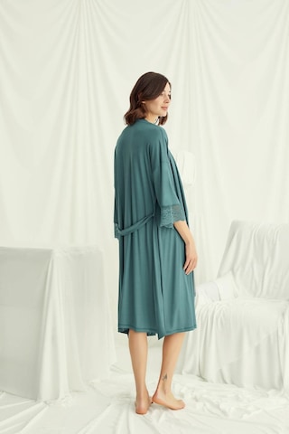 Monamise 18522 Hamile Lohusa Sabahlıklı Gecelik Takım-yeşil