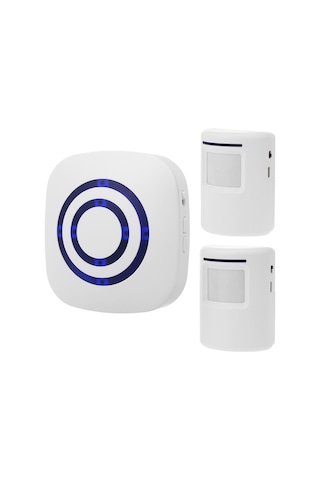 Yunboo Kablosuz Akıllı Hareket Sensörlü Kapı Zili - 70 Metre Menzil, 38 Melodi Seçeneği İle Ev Güvenlik Kiti Beyaz