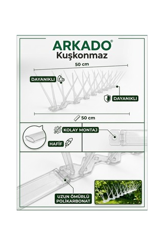Arkado Beyaz/şeffaf Kuşkonmaz 100 Adet