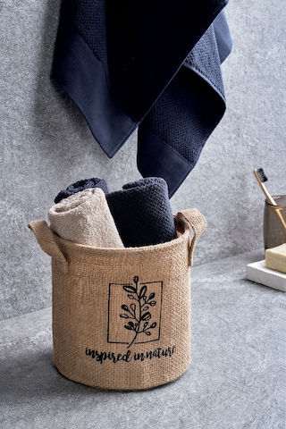 Ocean Home Textile Inspred In Nature Jüt Sepet 20 x 20 cm