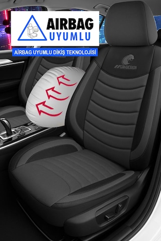 Panther Serisi Keten Kumaş Oto Koltuk Kılıfı Hyundai İ20-i30-accent-blue-era-getz Uyumlu Füme