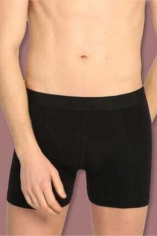 Tutku Erkek Siyah Elastan Likralı Boxer 001