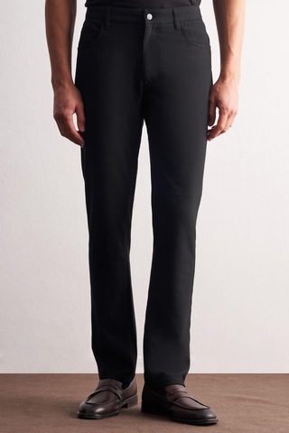 Siyah 5 Cep Düz Paça Esnek Slim Fit Casual Pantolon 1003255157 Siyah