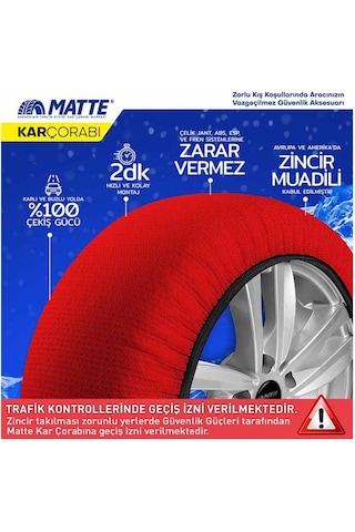 Matte 195/55r16 Active Medium Otomobil Kar Çorabı Diğer