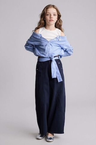 Defacto Wıde Baggy Fıt Gabardin Pantolon Kız Çocuk H4436a826smnv28 Lacivert-nv28