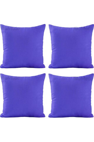Dekoratif 4'lü Kırlent Yastık Kılıfı Seti - 42 X 42 Cm - Mavi
