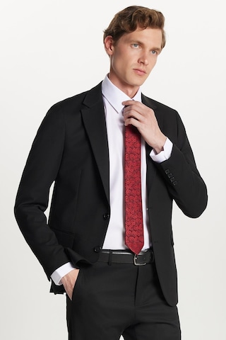 Tudors Erkek Regular Fit Siyah Esnek Likralı Kumaş Mono Yaka Kapaklı Cepli Takım Elbise-34057 Siyah