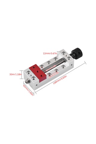 Samdoo Alüminyum Çelik Minik Vise - 65mm Açılım, Taşlama/çizim İçin, Taşlama Makinesi Uyumlu, Hafif Ve Taşınabilir Gümüş Ve Kırmızı