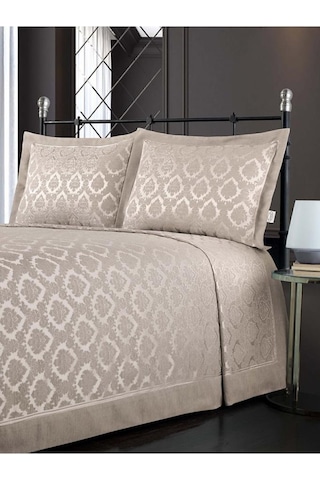 Çift Kişilik Yatak Örtüsü Marvella Şönil Bej