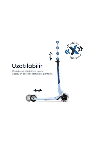 Smartrike Xtend Mini-ride 4 Aşamalı Büyüyen Oturaklı Scooter 1-9 Yaş Katlanabilir Led Tekerlekli Arctic Blue