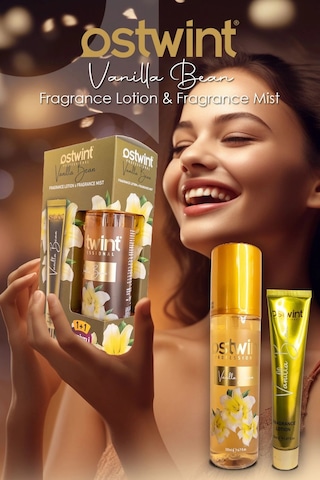 Ostwint Vanilla Bean Vücut Spreyi, 200ml Vücut Kremi, 50ml Ferahlatıcı Deniz Esintisi, Çiçeksi Parfü