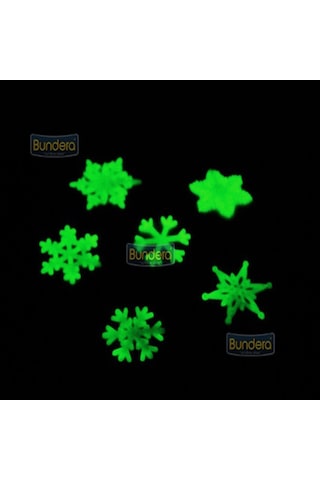 50 Adet Fosforlu Kar Tanesi Gece Parlayan Duvar Tavan Sticker Süs