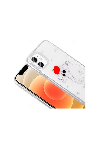Apple Uyumlu iPhone 11 Kılıf Şeffaf Figürlü Folk Sert Kılıf Sevimli Köpek