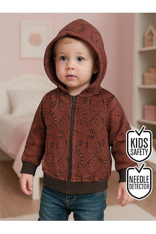 Hayvanlar Erkek Bebek Kahverengi Sweatshirt