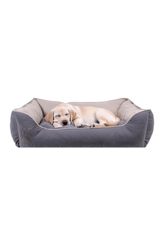 Lucy Köpek Yatağı 40 55 18 Cm Gri Açık Gri - Ortopedik Destekli Pet Yatağı, Yumuşak Dolgulu, Yıkanabilir,